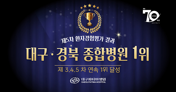 제 5차 환자경험평가 결과 대구경북 종합 1위
